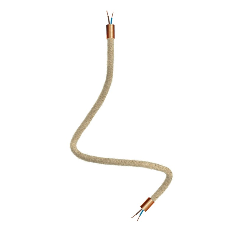 creative cables Creative flex - ohebná trubice opletená přírodní jutou RN06 Délka: 60 cm, Barva komponentu: Matná měď