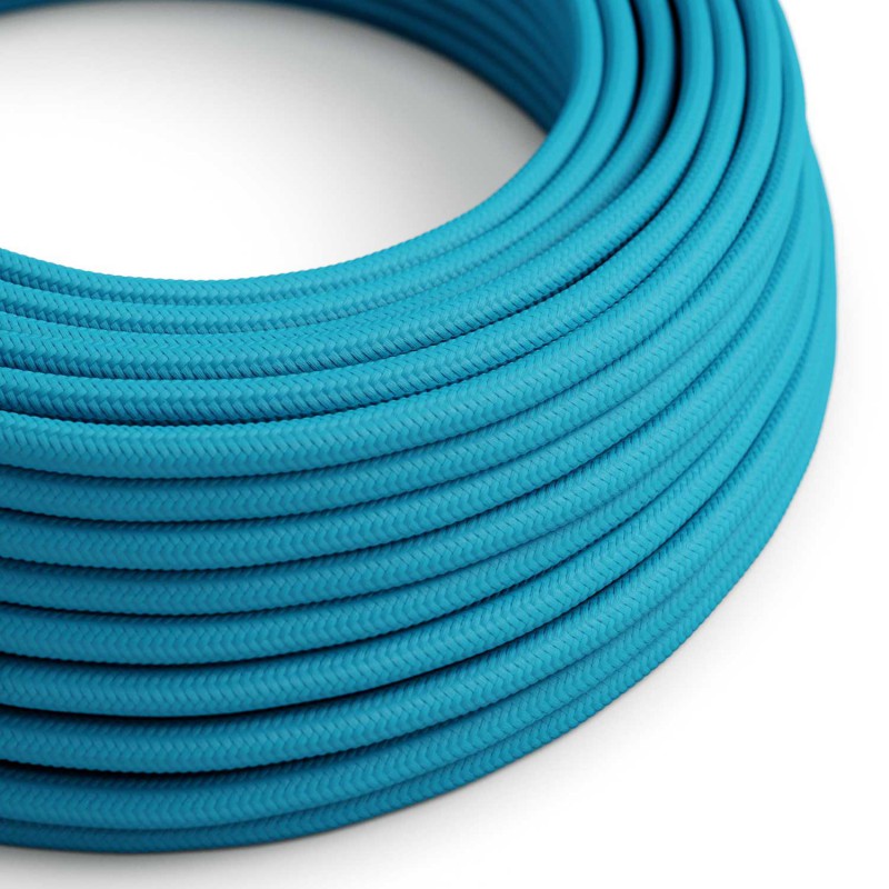 Levně creative cables Hedvábný textilní elektrický kabel, RM11 nebesky modrý Počet žil: 2x0.75