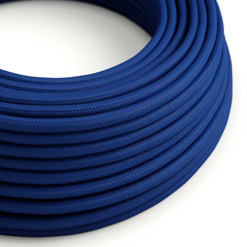 creative cables Hedvábný textilní elektrický kabel, RM12 modrý Počet žil: 3x0.75