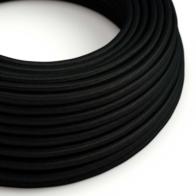 Levně creative cables Hedvábný textilní elektrický kabel, RM04 černý Počet žil: 2x0.75