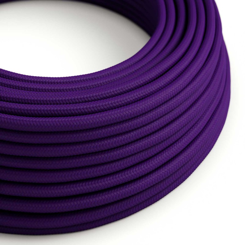 Levně creative cables Hedvábný textilní elektrický kabel, RM14 fialový Počet žil: 2x0.75