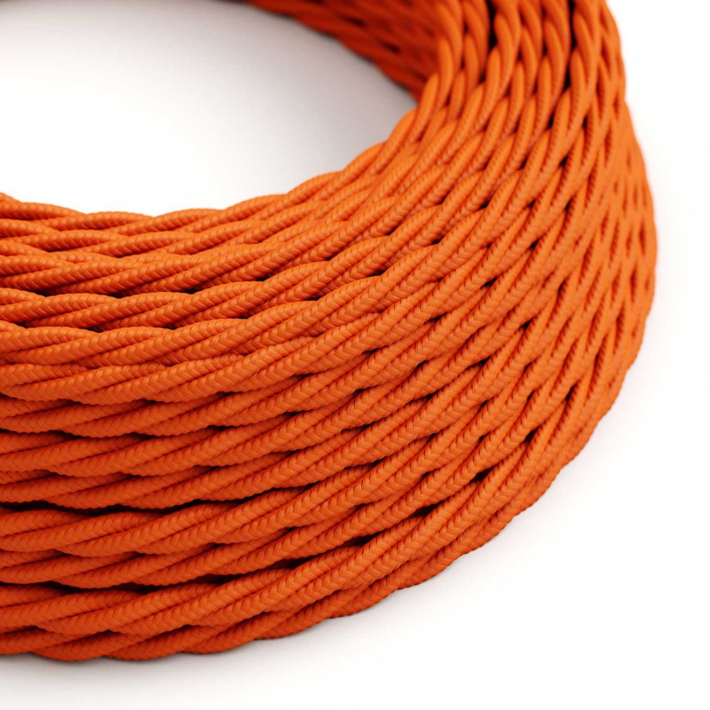 Levně creative cables Splétaný hedvábný textilní elektrický kabel, TM15 oranžový Počet žil: 2x0.75