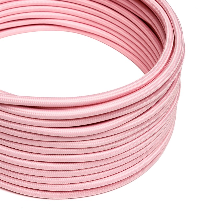Levně creative cables Hedvábný textilní elektrický kabel, RM16 růžový Počet žil: 2x0.75