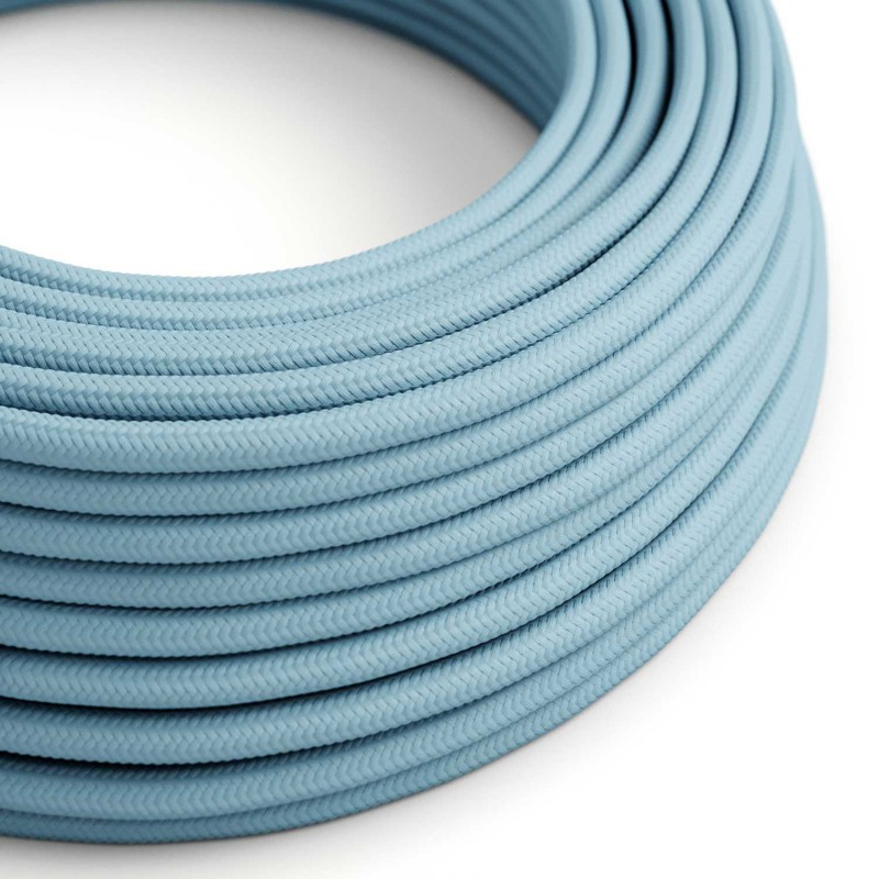 Levně creative cables Hedvábný textilní elektrický kabel, RM17 azurový Počet žil: 2x0.75