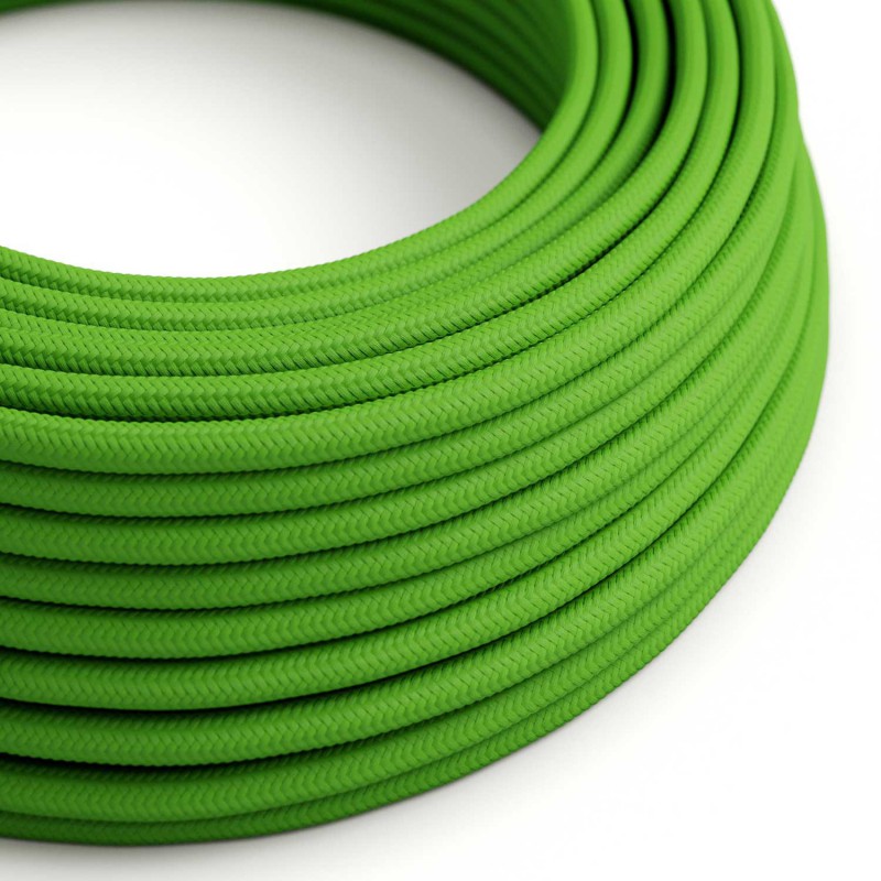 Levně creative cables Hedvábný textilní elektrický kabel, RM18 limetkový Počet žil: 2x0.75