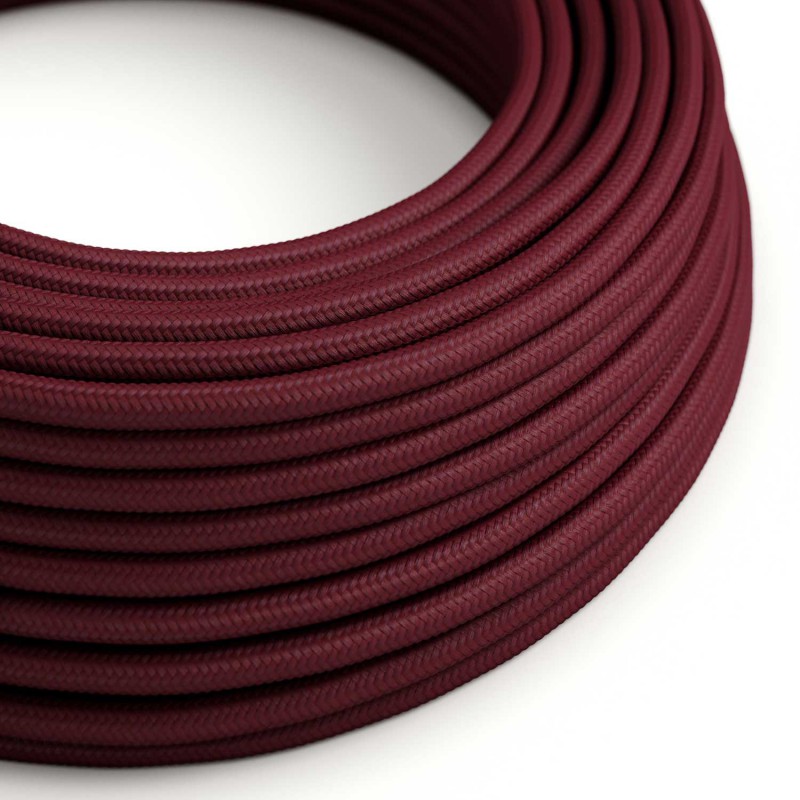 Levně creative cables Hedvábný textilní elektrický kabel, RM19 bordový Počet žil: 2x0.75