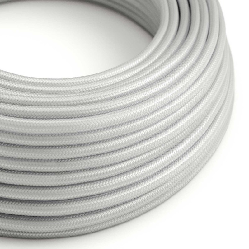 creative cables Hedvábný textilní elektrický kabel, RM02 stříbrný Počet žil: 2x0.75