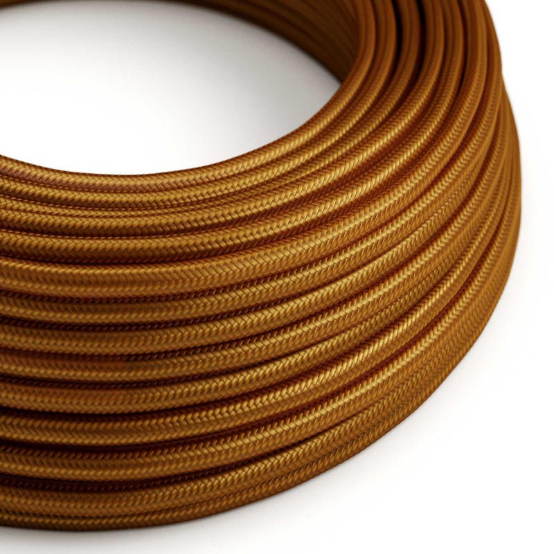 Levně creative cables Hedvábný textilní elektrický kabel, RM22 whisky Počet žil: 2x0.75