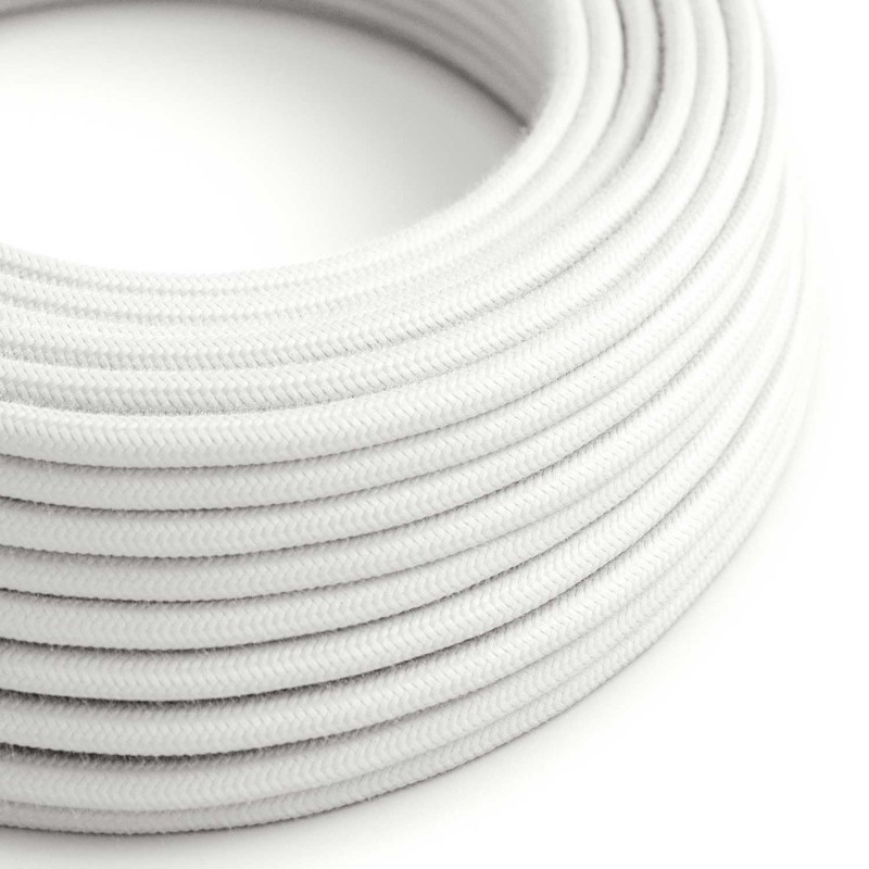 Levně creative cables Bavlněný textilní elektrický kabel, RC01 bílý Počet žil: 2x0.75