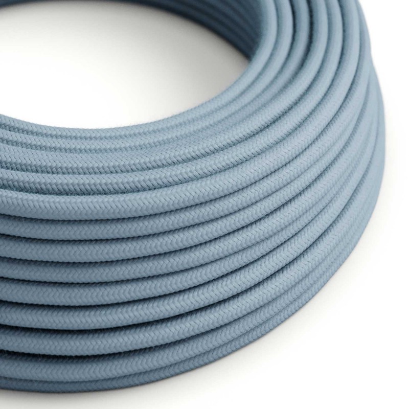 creative cables Bavlněný textilní elektrický kabel, RC53 barvy oceánu Počet žil: 3x0.75