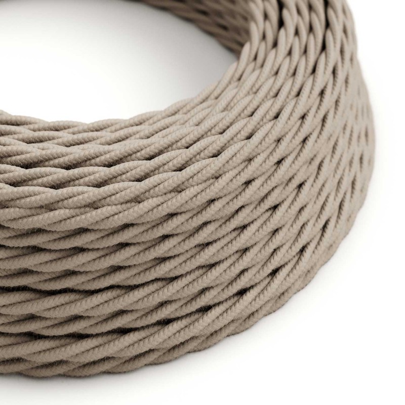 Levně creative cables Splétaný bavlněný textilní elektrický kabel, TC43 barvy holubice Počet žil: 2x0.75