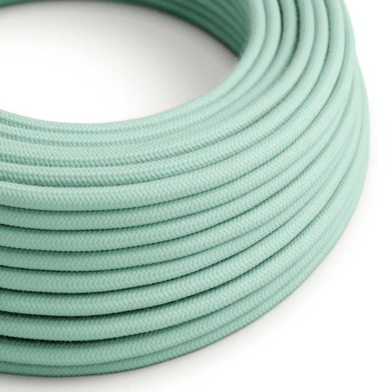 Levně creative cables Bavlněný textilní elektrický kabel, RC34 mléčně mátový Počet žil: 2x0.75