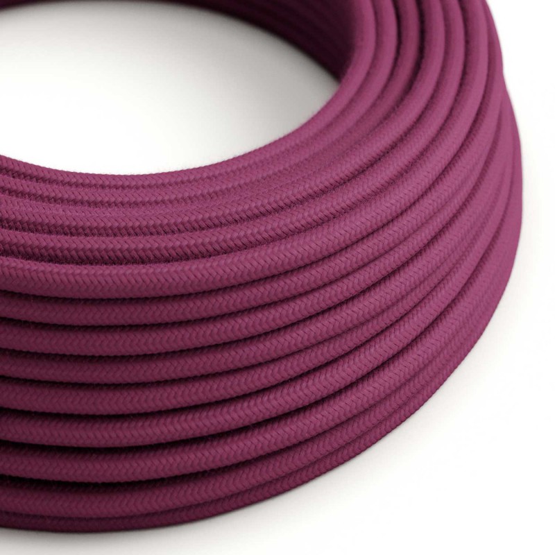 Levně creative cables Bavlněný textilní elektrický kabel, RC32 bordový Počet žil: 2x0.75