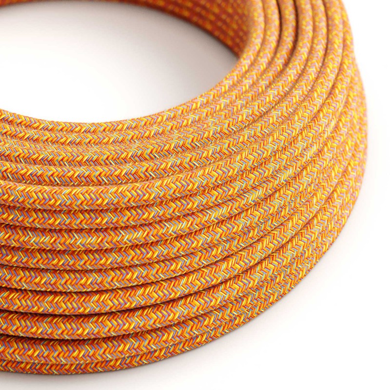 Levně creative cables Bavlněný textilní elektrický kabel, RX07 "indian summer" Počet žil: 2x0.75