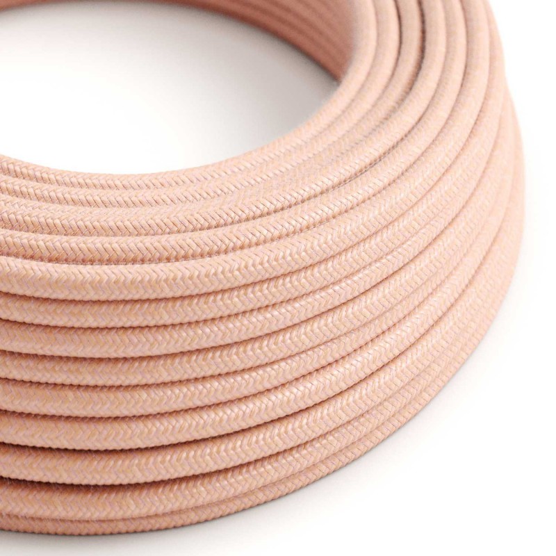 Levně creative cables Bavlněný textilní elektrický kabel - lososový RX13 Počet žil: 2x0.75