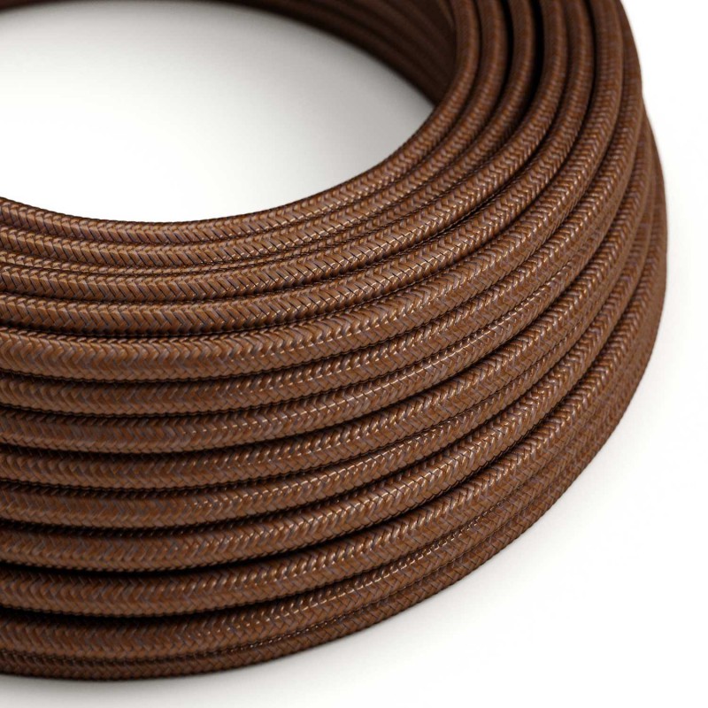 Levně creative cables Hedvábný textilní elektrický kabel kulatý - RM36 rezavý hnědý 3x0.75 Počet žil: 3x0.75