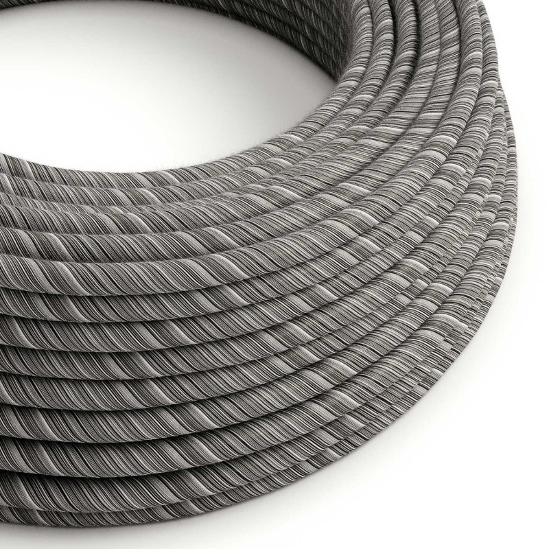 creative cables Textilní elektrický kabel pokrytý bavlnou vertigo eRC37 - černá mélange Počet žil: 2x0.75