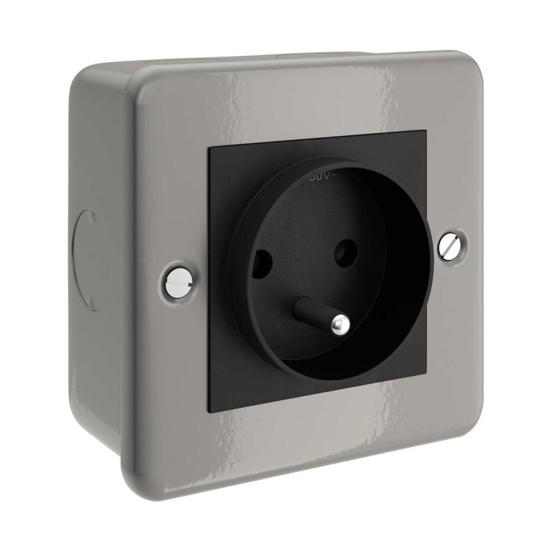 creative cables Kovová krabice pro Creative-tube se schuko zásuvkou