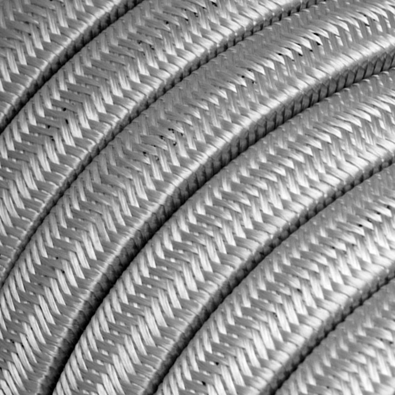 creative cables Plochý textilní kabel CM02 Stříbrná