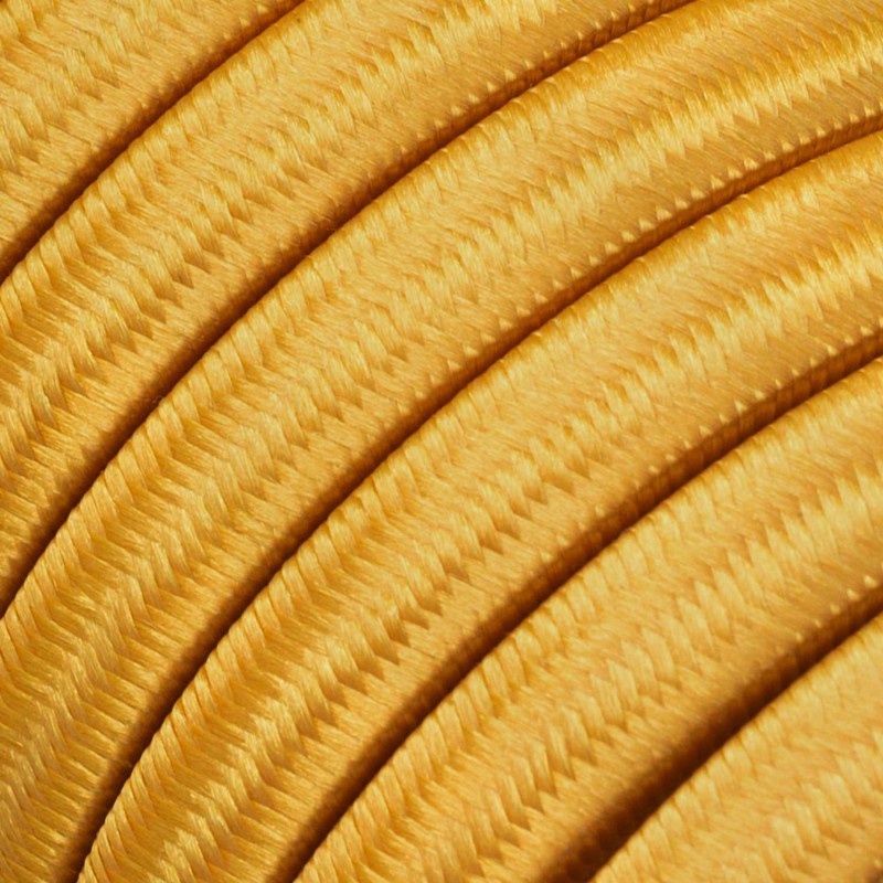creative cables Plochý textilní kabel CM05 Zlatá