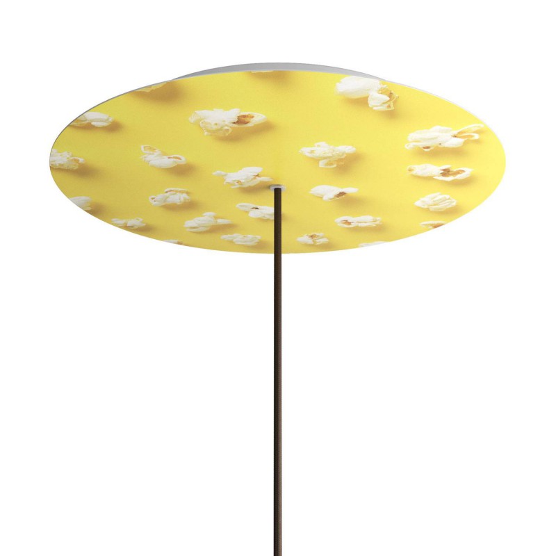 creative cables Kruhový stropní baldachýn ROSE ONE, 400 mm, 1 otvor a 4 boční otvory Barva komponentu: Pop corn