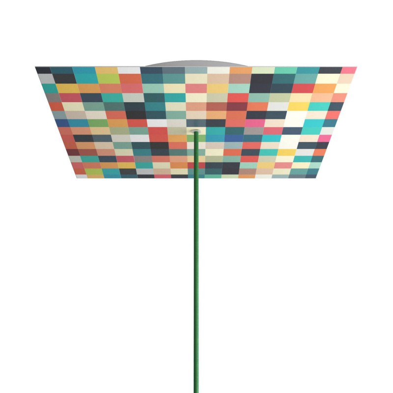 creative cables Čtvercový stropní baldachýn ROSE ONE, 400 mm, 1 otvor a 4 boční otvory Barva komponentu: Palette