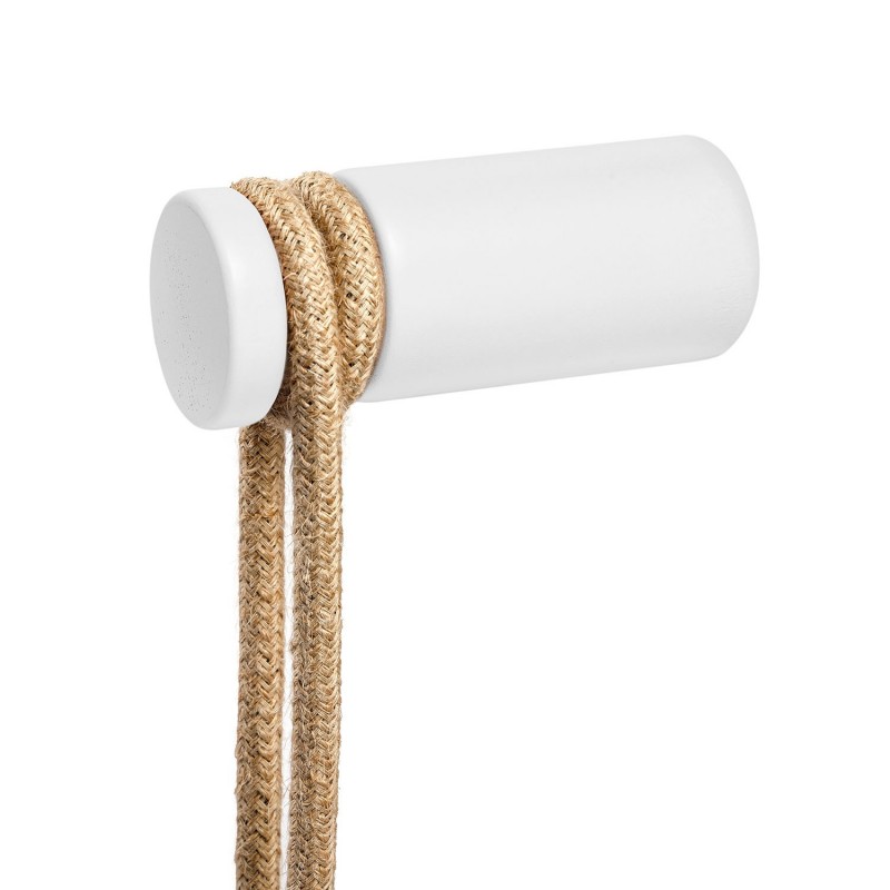 Levně creative cables Rolé, dřevěná nástěnná úchytka pro závěsnou lampu Barva komponentu: Bílá