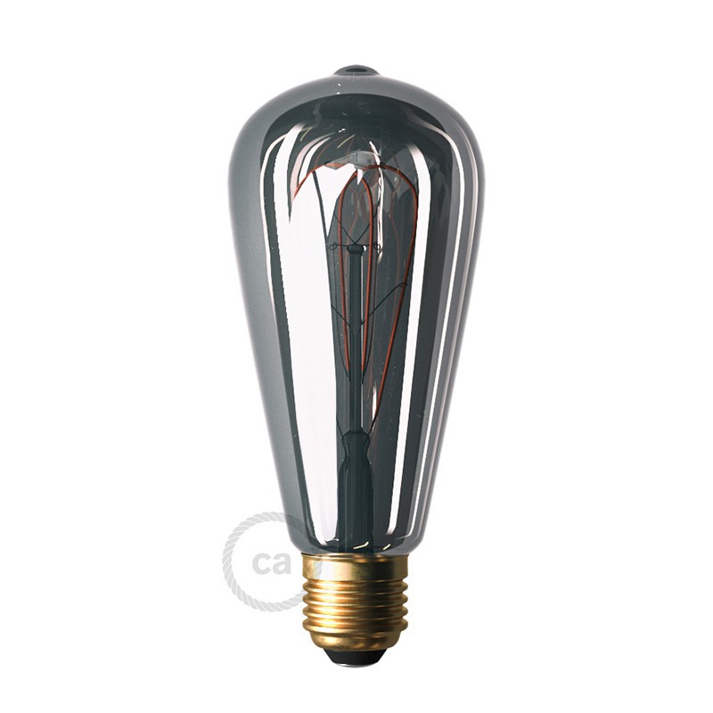 creative cables LED žárovka smoky ST64 s dvojitým obloukovým vláknem 5W E27 stmívatelná 2000K