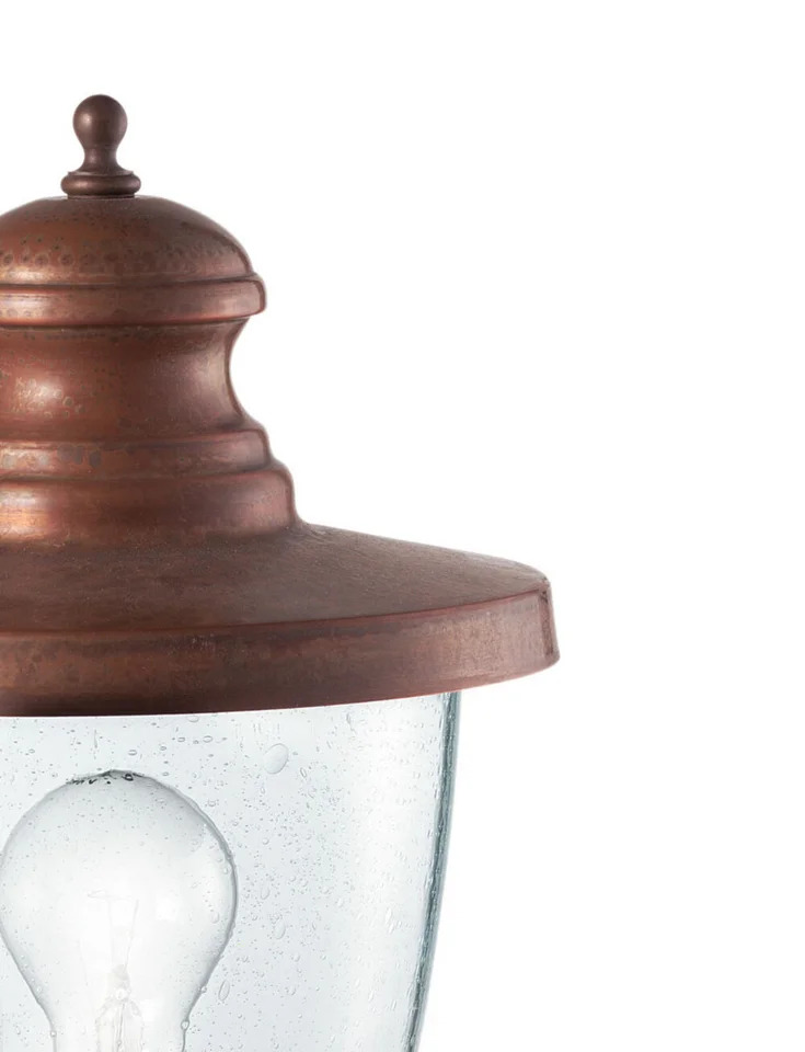 Levně Il Fanale Venkovní retro stojací lampa VENEZIA 700 mm Varianty: bublinkové sklo
