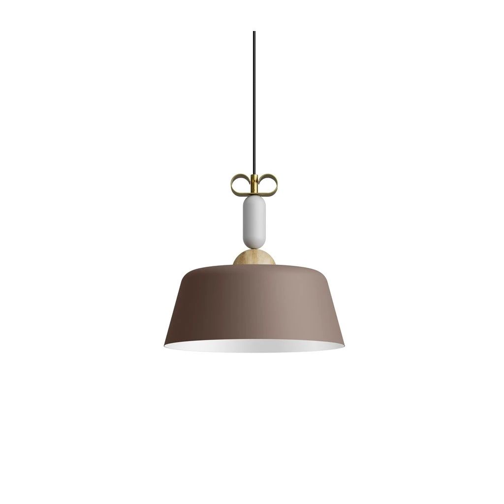 Levně Il Fanale Závěsné svítidlo Bon Ton, N3, ø400mm Barva: Hnědá, Barva komponentu: Mosaz