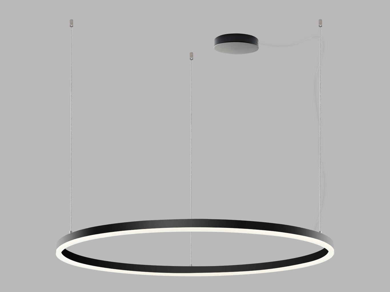Levně Led2 Závěsné LED svítidlo CIRCLE P-Z ø 120 cm Barva: Černá, Stmívání, řízení: DALI/PUSH