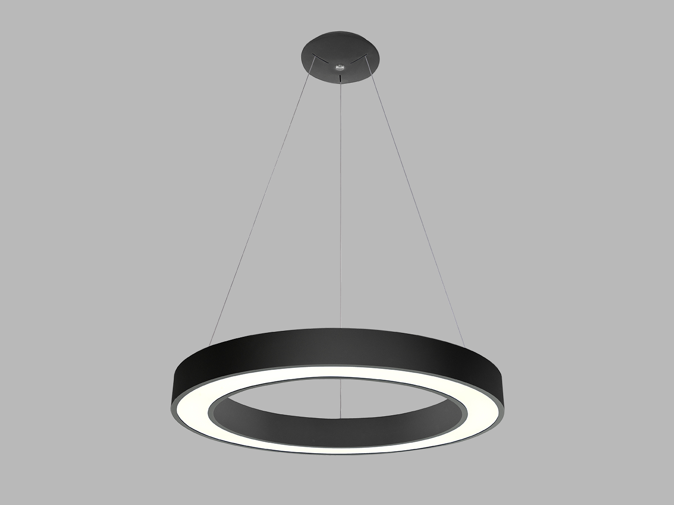 Led2 Závěsné LED svítidlo SATURN P-Z ø 60 cm, 3000/4000K Barva: Černá, Stmívání: DALI/PUSH