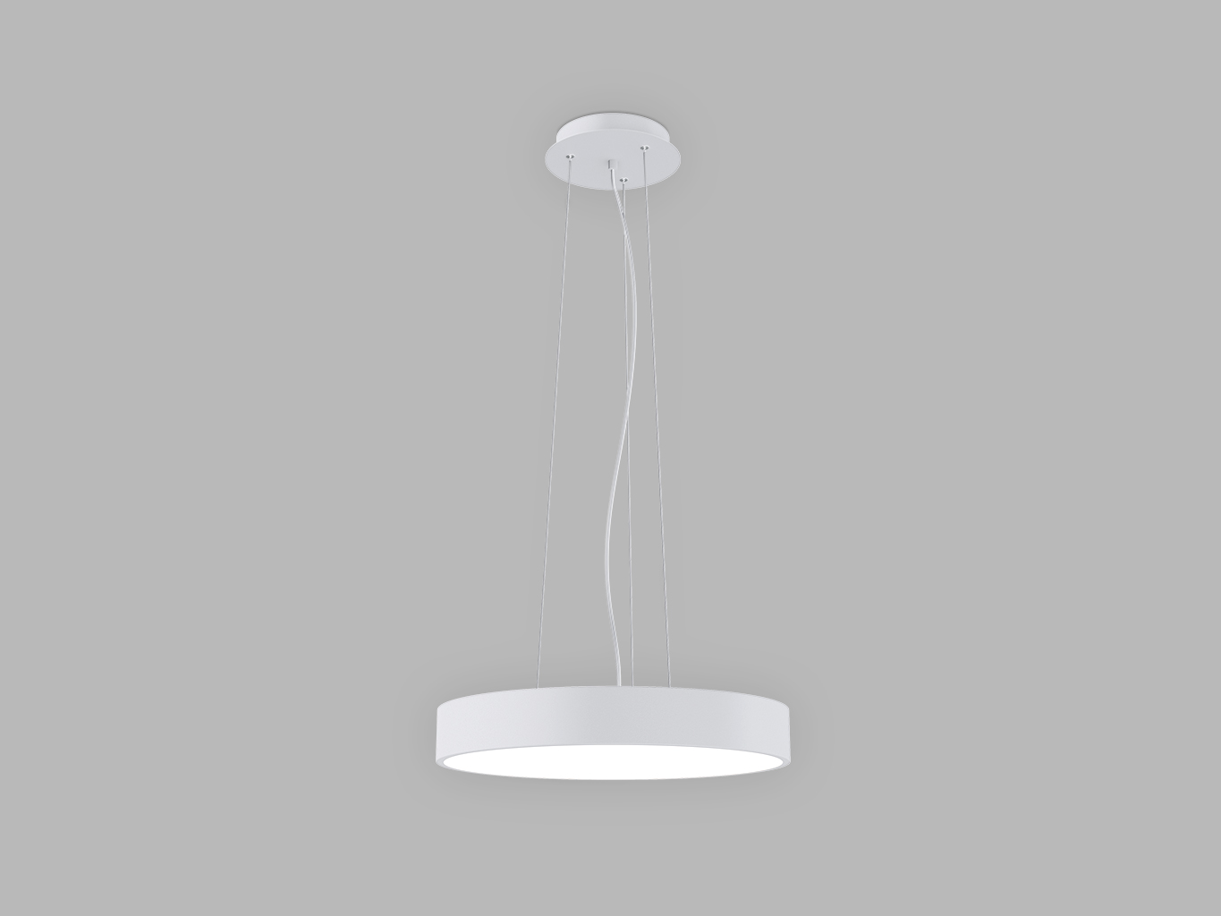 Led2 Závěsné LED svítidlo MONO SLIM P-Z ø 40 cm, 3000/4000K Barva: Bílá, Stmívání, řízení: DALI/PUSH