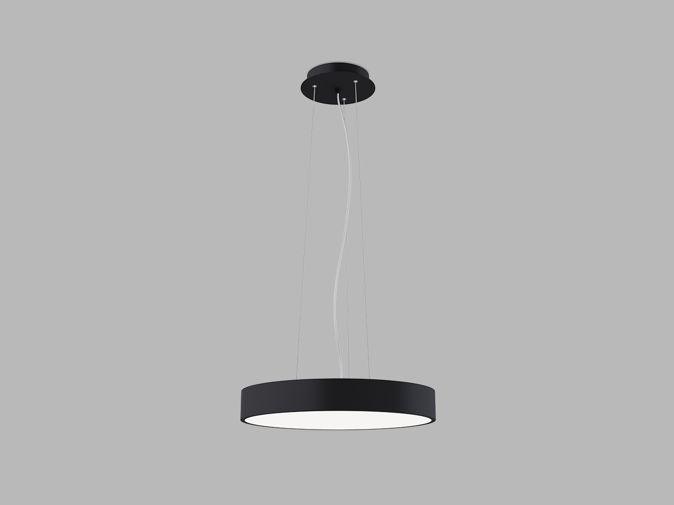 Led2 Závěsné LED svítidlo MONO SLIM P-Z ø 40 cm, 3000/4000K Barva: Černá, Stmívání, řízení: DALI/PUSH