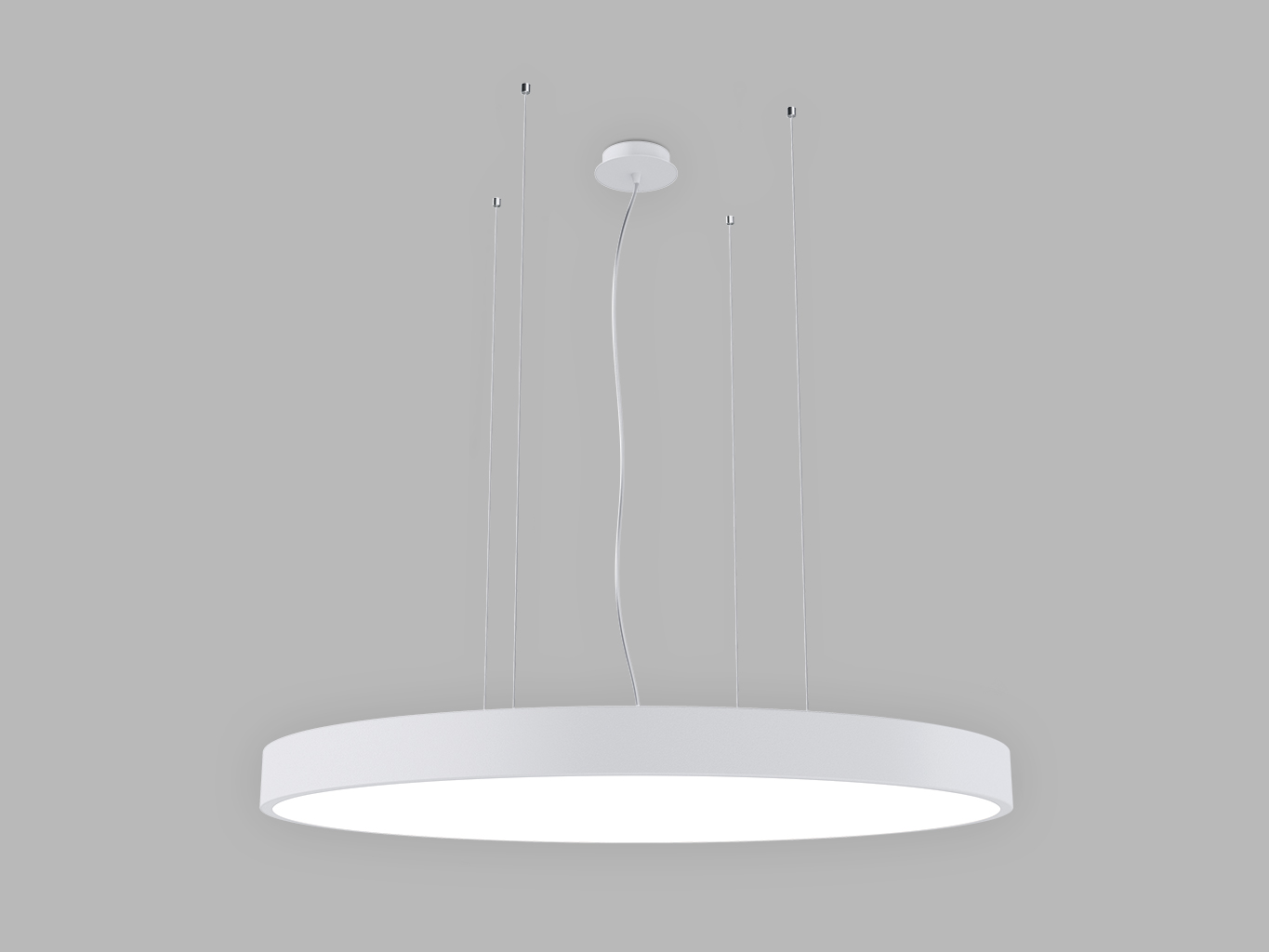 Led2 Závěsné LED svítidlo MONO SLIM P-Z ø 80 cm, 3000/4000K Barva: Bílá, Stmívání, řízení: DALI/PUSH
