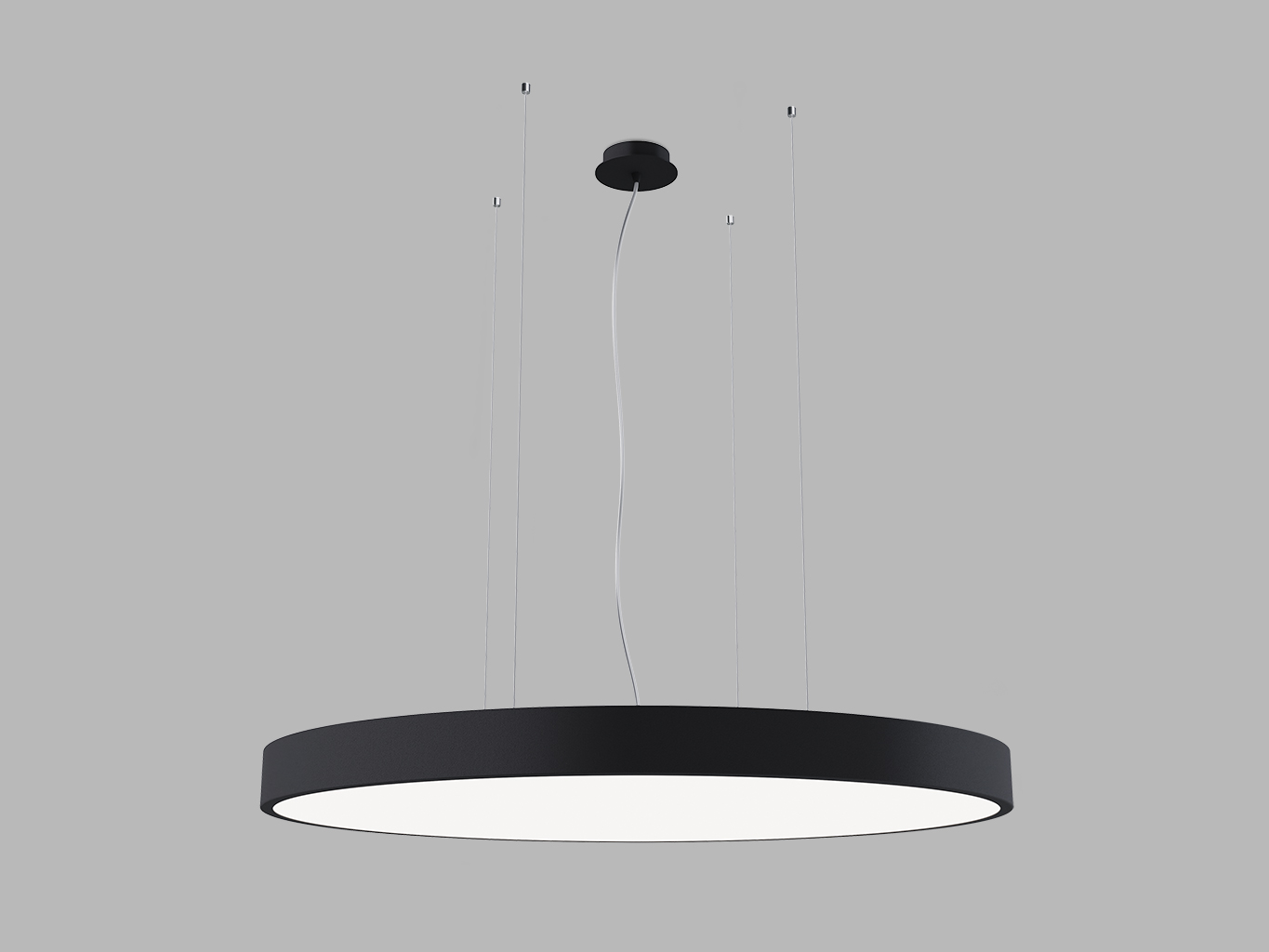 Led2 Závěsné LED svítidlo MONO SLIM P-Z ø 80 cm, 3000/4000K Barva: Černá, Stmívání, řízení: DALI/PUSH