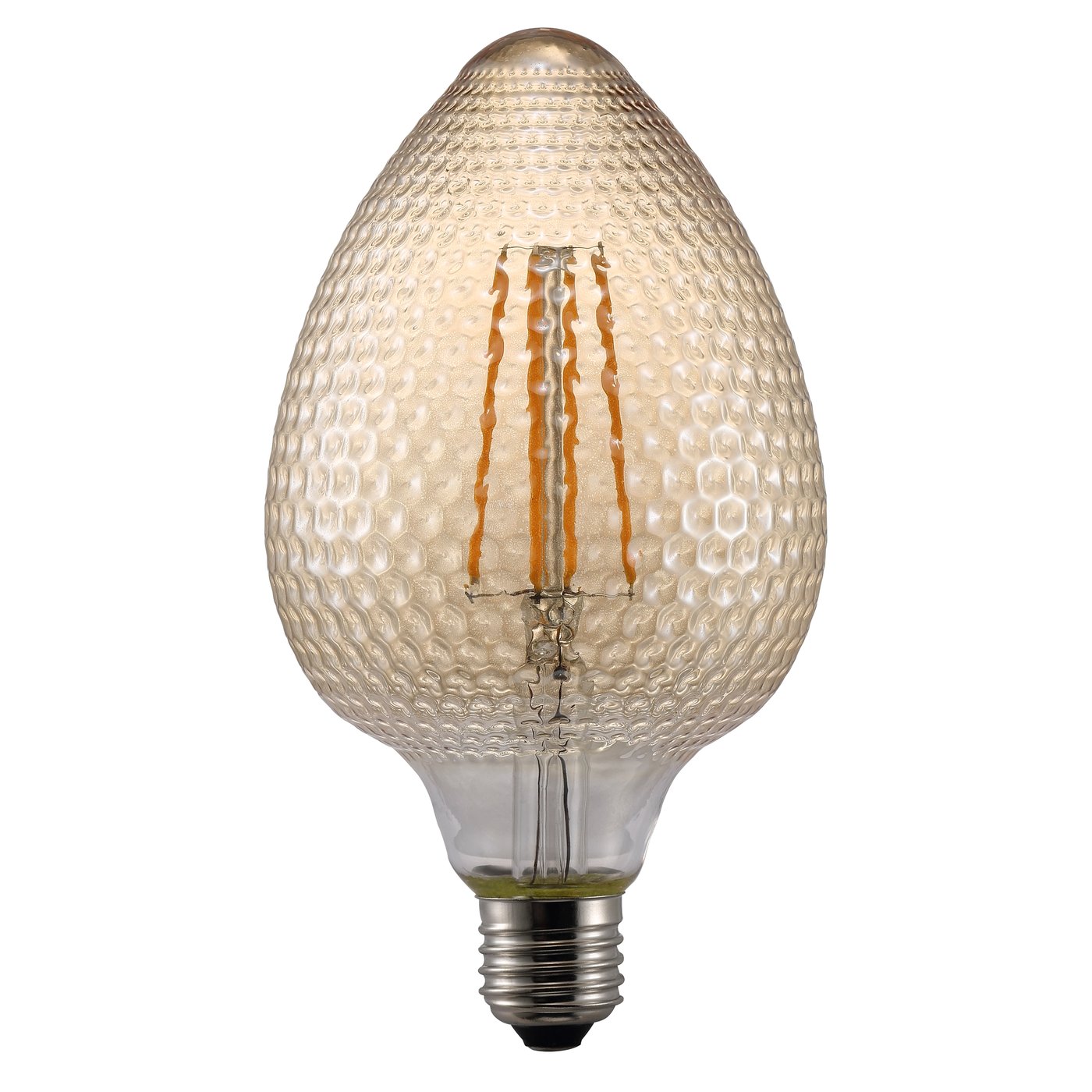 Nordlux Dekorativní LED broušená žárovka Nut Avra E27, G125, 2200K