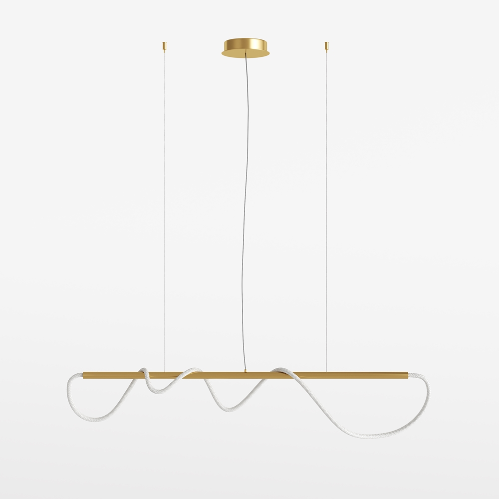Luxusní zlaté, závěsné svítidlo Maytoni TAU, 140 cm, 30W