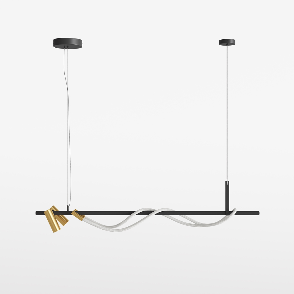Luxusní zlaté, závěsné svítidlo Maytoni TAU, 140 cm, 42W