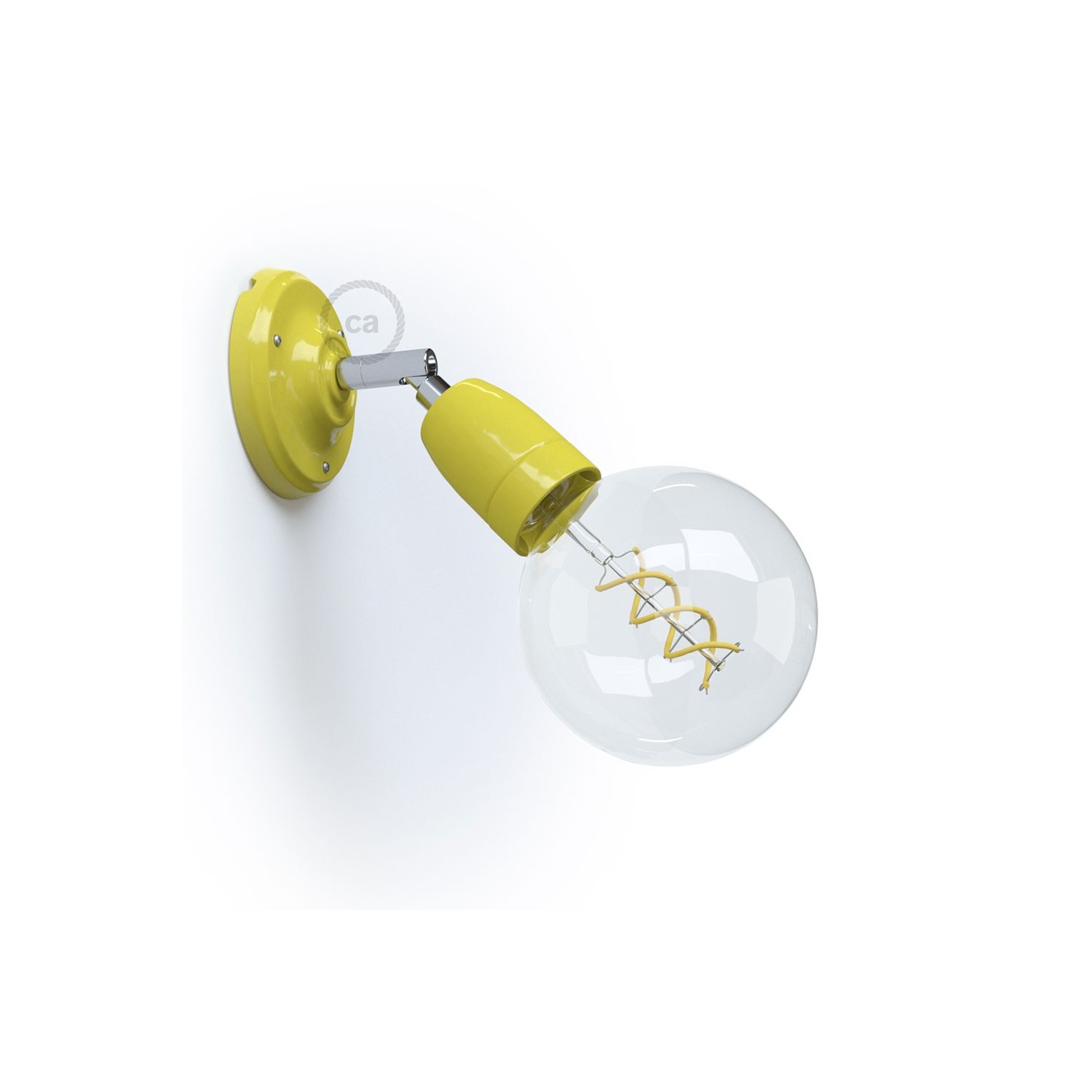 Levně creative cables Fermaluce 90° color block nastavitelné barevné porcelánové svítidlo Barva: Žlutá