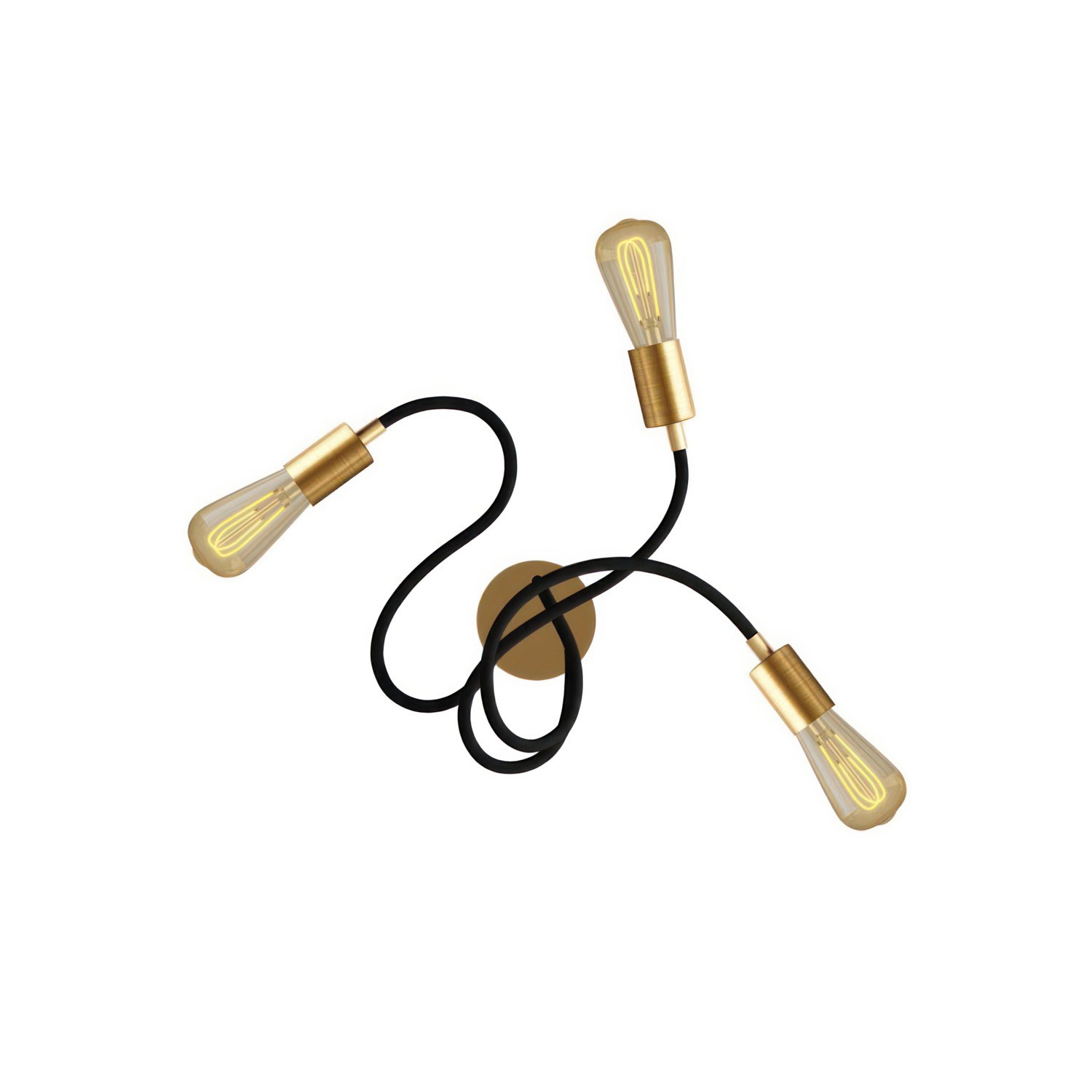 creative cables Flex 60, flexibilní nástěnné nebo stropní svítidlo, se závitem G95 Barva: Matný bronz