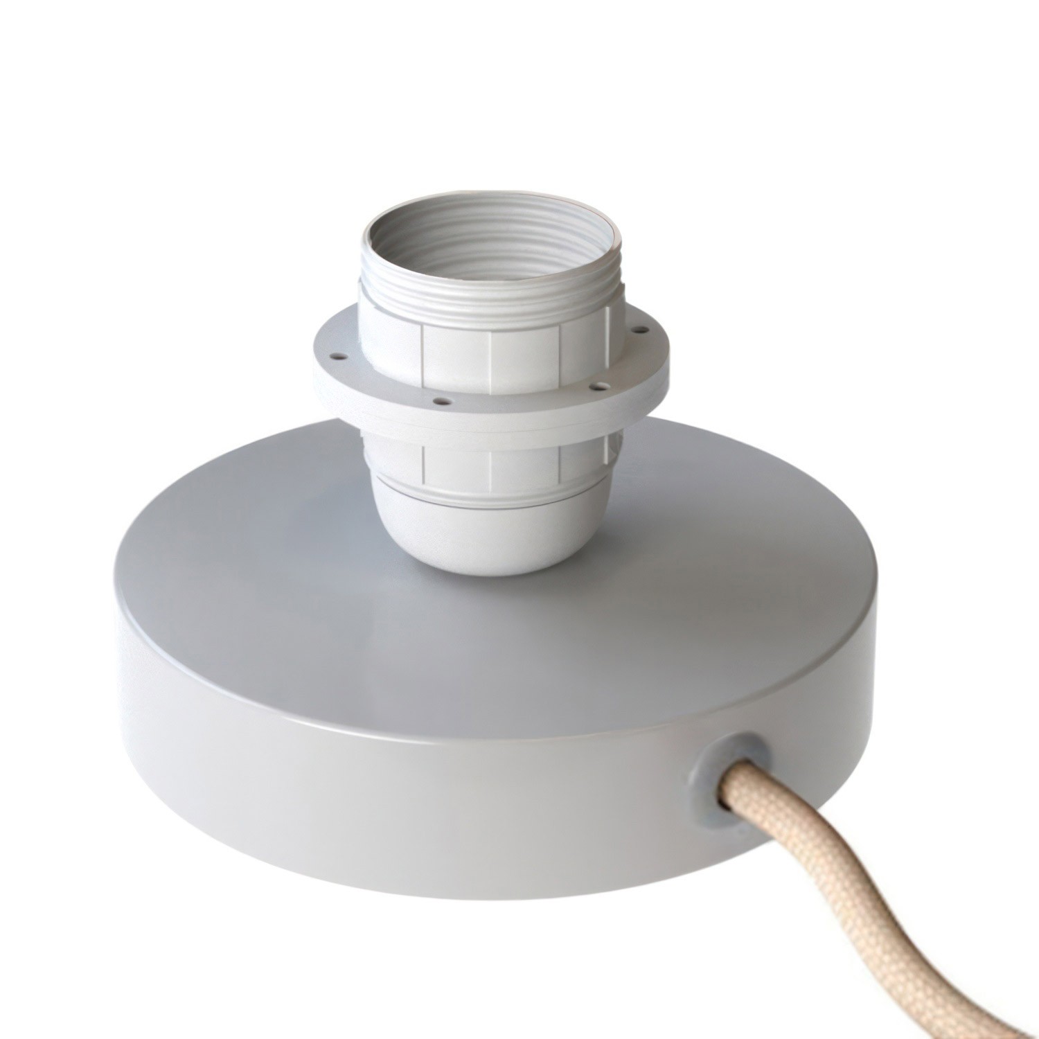 creative cables Kovová stolní lampa Posaluce pro stínidlo Barva: Lesklá bílá