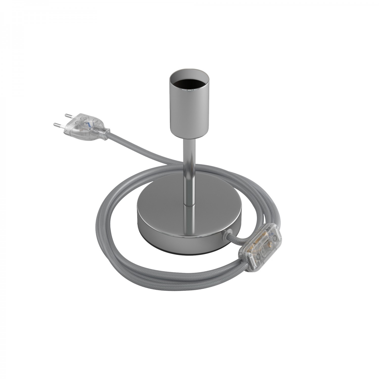 creative cables Kovová stolní lampa Alzaluce Velikost: 10 cm, Barva: Chrom