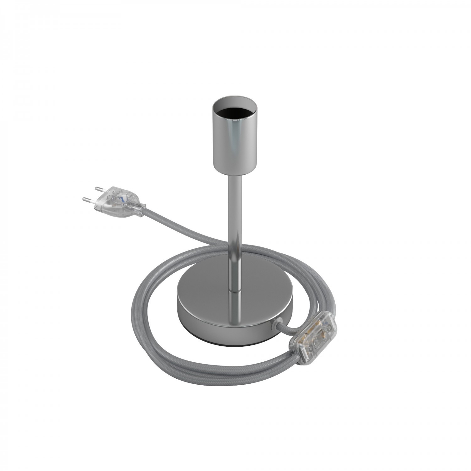 creative cables Kovová stolní lampa Alzaluce Velikost: 15 cm, Barva: Chrom