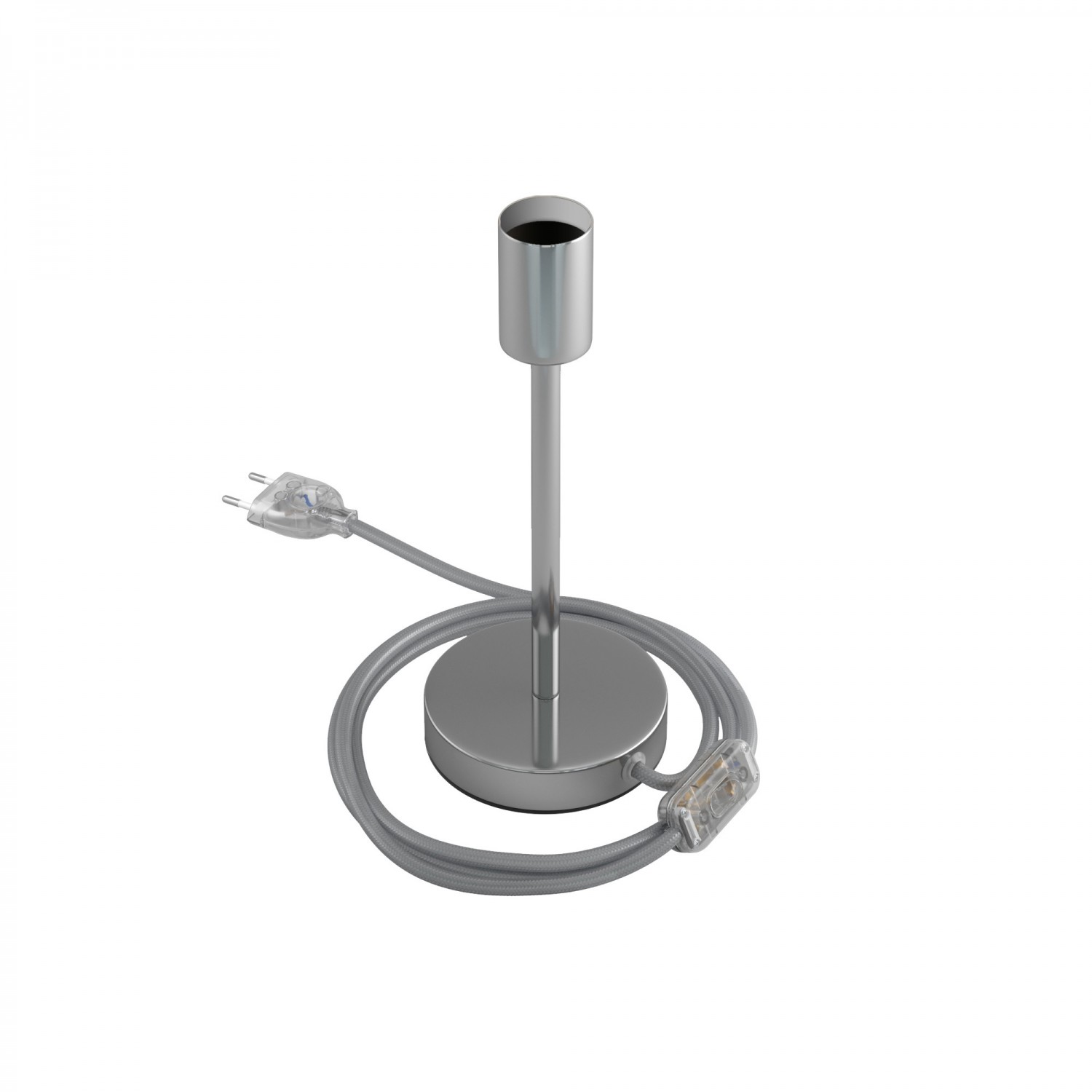 creative cables Kovová stolní lampa Alzaluce Velikost: 20 cm, Barva: Chrom