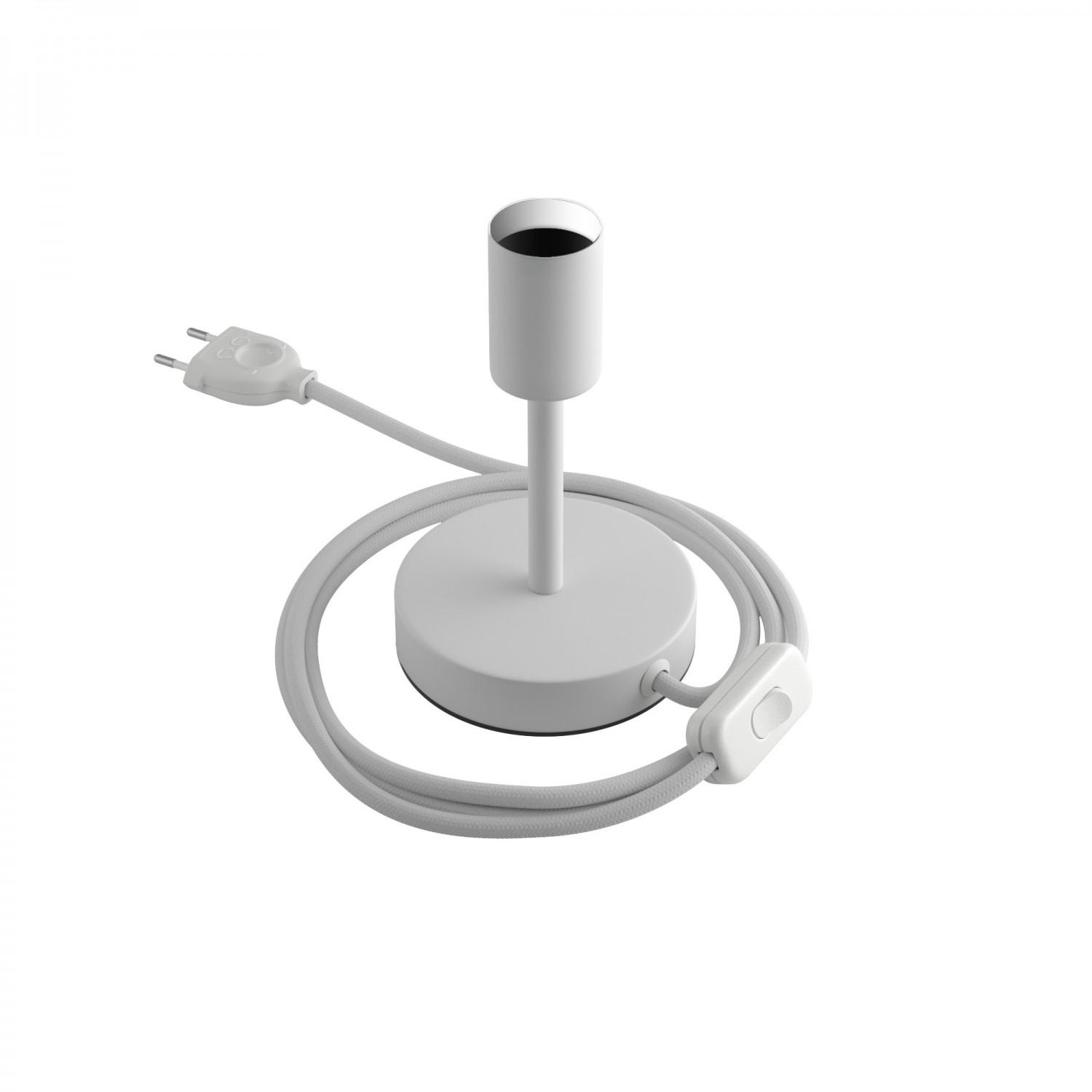 Levně creative cables Kovová stolní lampa Alzaluce Velikost: 10 cm, Barva: Matná bílá