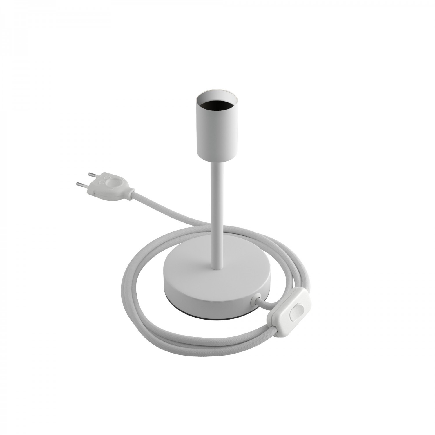 Levně creative cables Kovová stolní lampa Alzaluce Velikost: 15 cm, Barva: Matná bílá