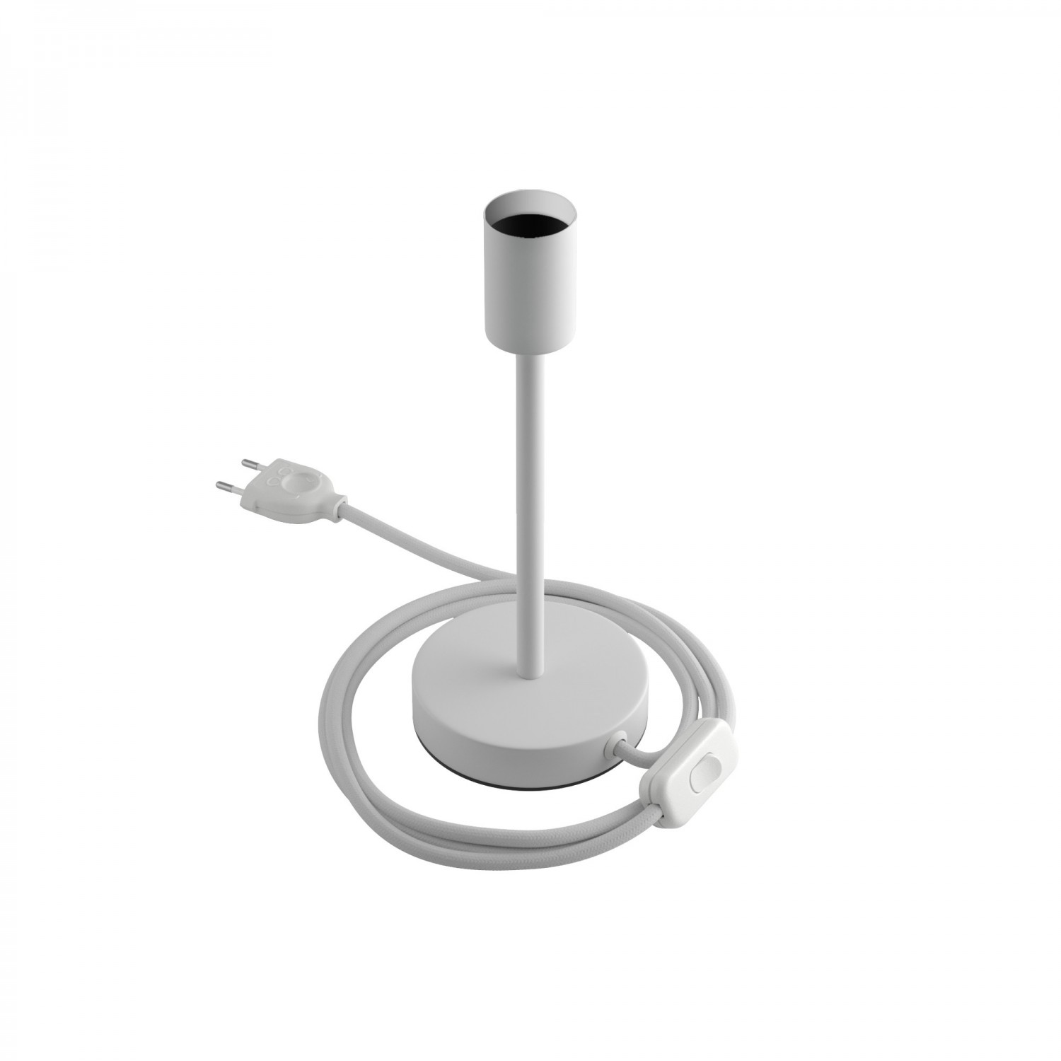 Levně creative cables Kovová stolní lampa Alzaluce Velikost: 20 cm, Barva: Matná bílá