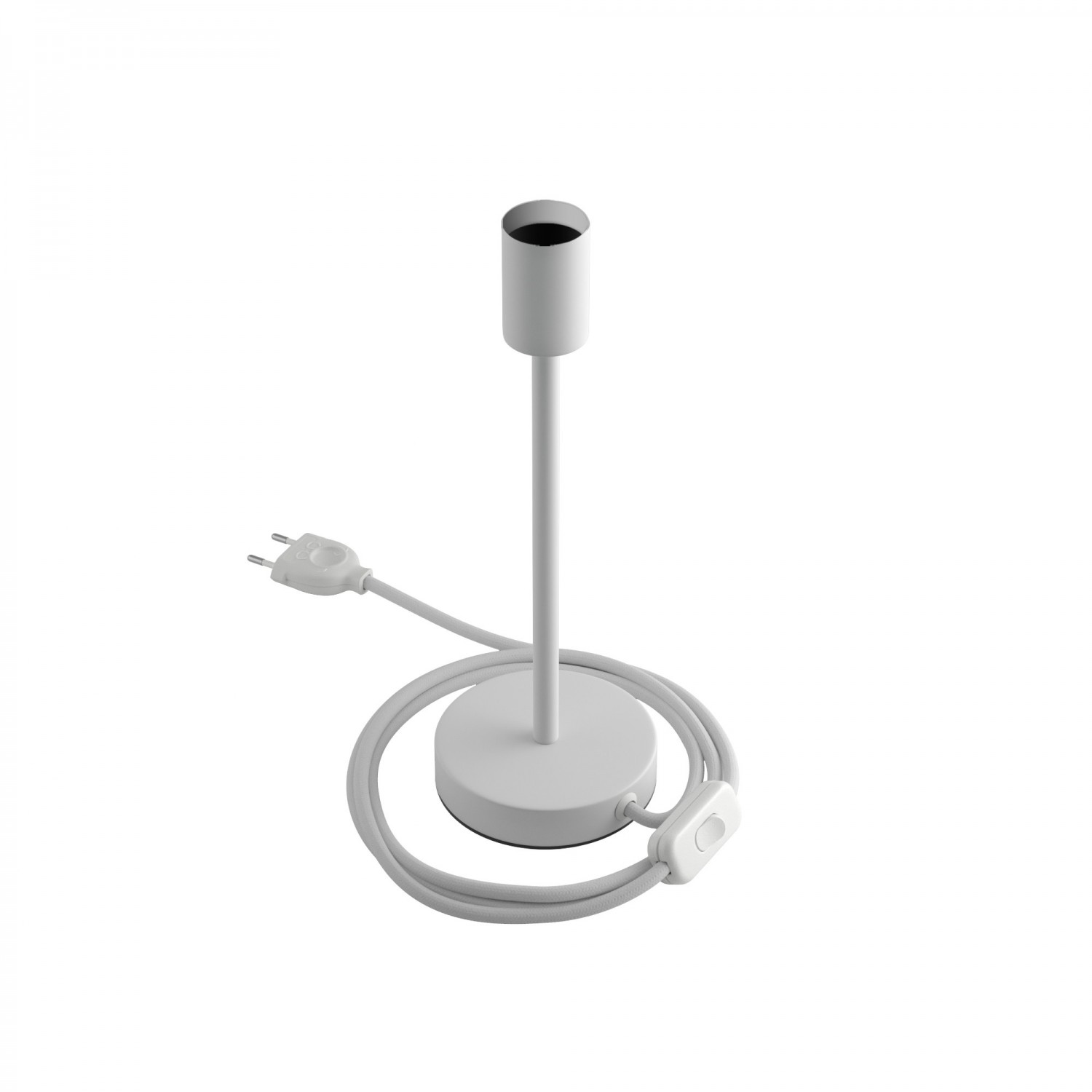 Levně creative cables Kovová stolní lampa Alzaluce Velikost: 25 cm, Barva: Matná bílá