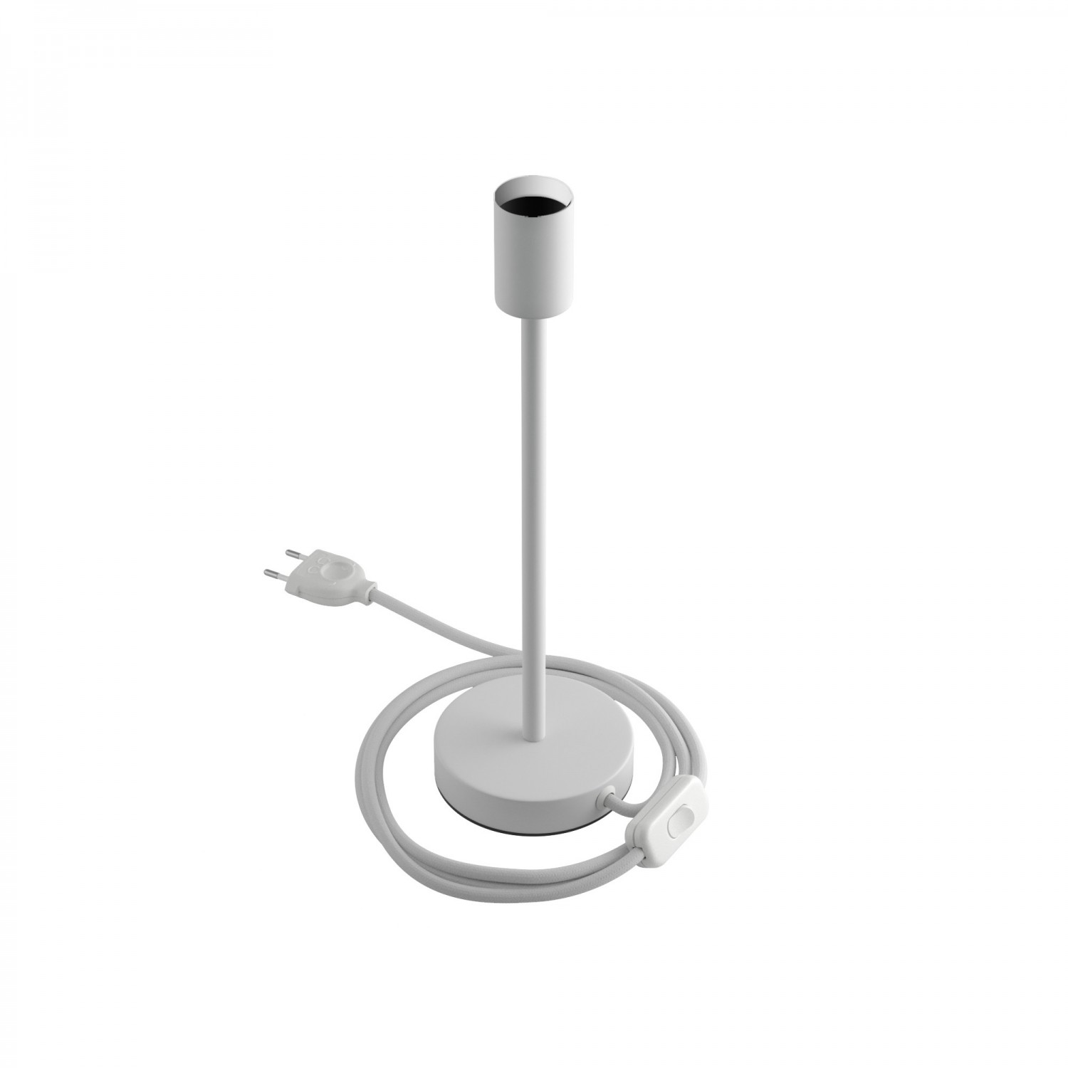 Levně creative cables Kovová stolní lampa Alzaluce Velikost: 30 cm, Barva: Matná bílá